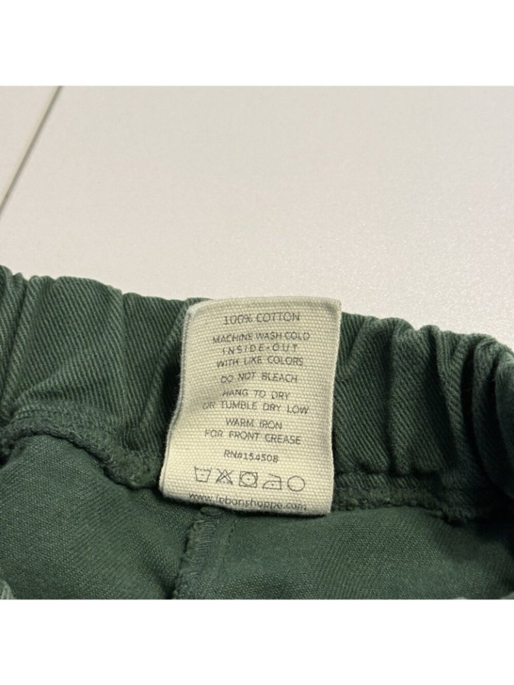 LE BON SHOPPE Arc Pants Pine Green Barrel Leg 100% Cotton Canvas Small - Picture 5 of 9